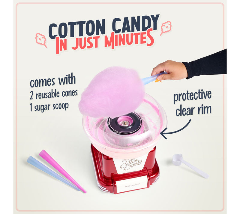Nostalgia Electrics Cotton Candy Maker-Retro Red — View 4