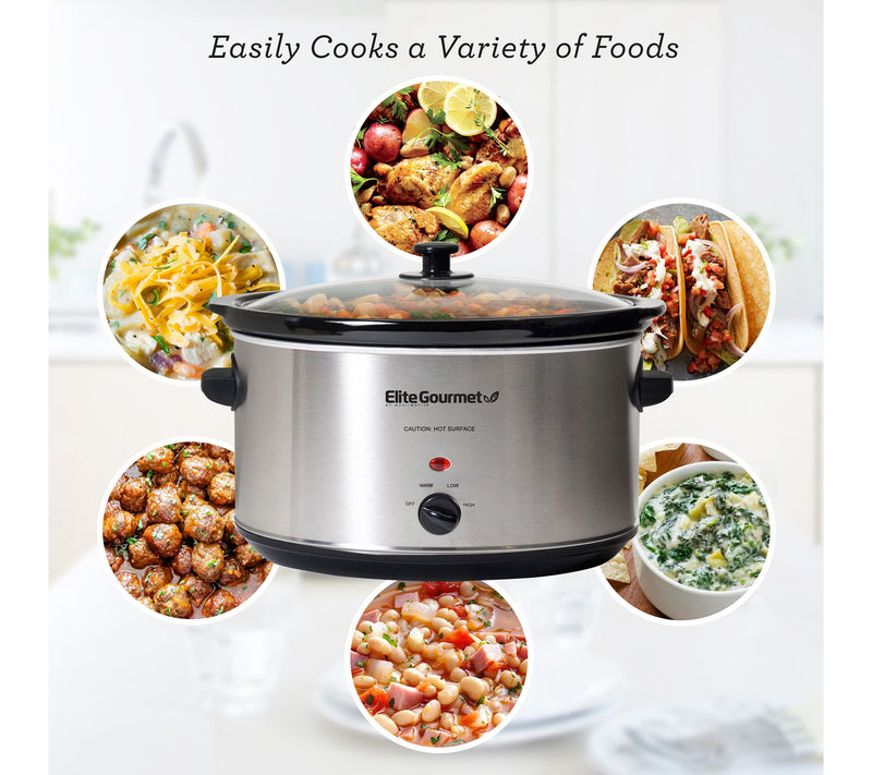 Elite Platinum 8.5-qt Stainless Steel Slow Cooker — View 4