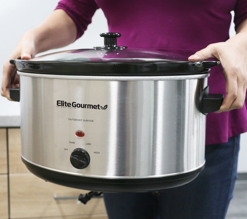 Elite Platinum 8.5-qt Stainless Steel Slow Cooker — View 7