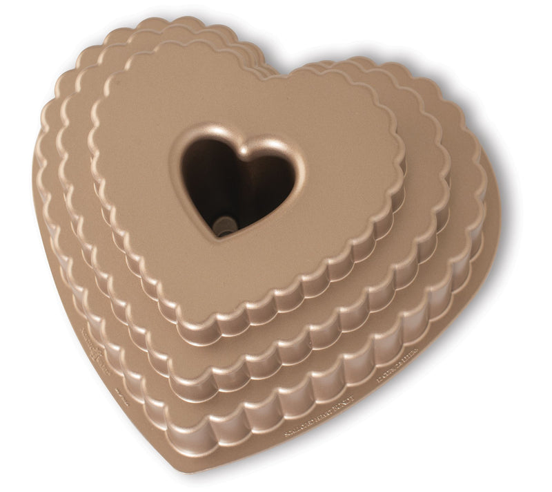 Nordic Ware Tiered Heart Bundt Pan — Main view