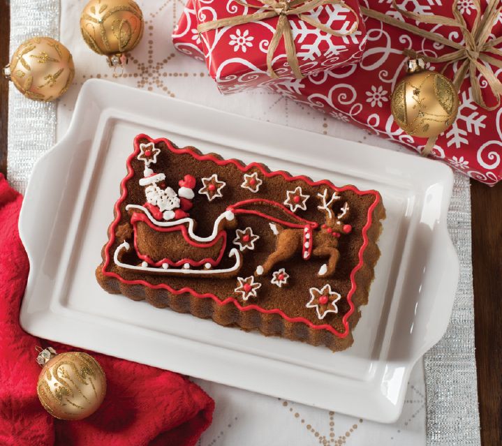 Nordic Ware Santa's Sleigh Loaf Pan — View 7