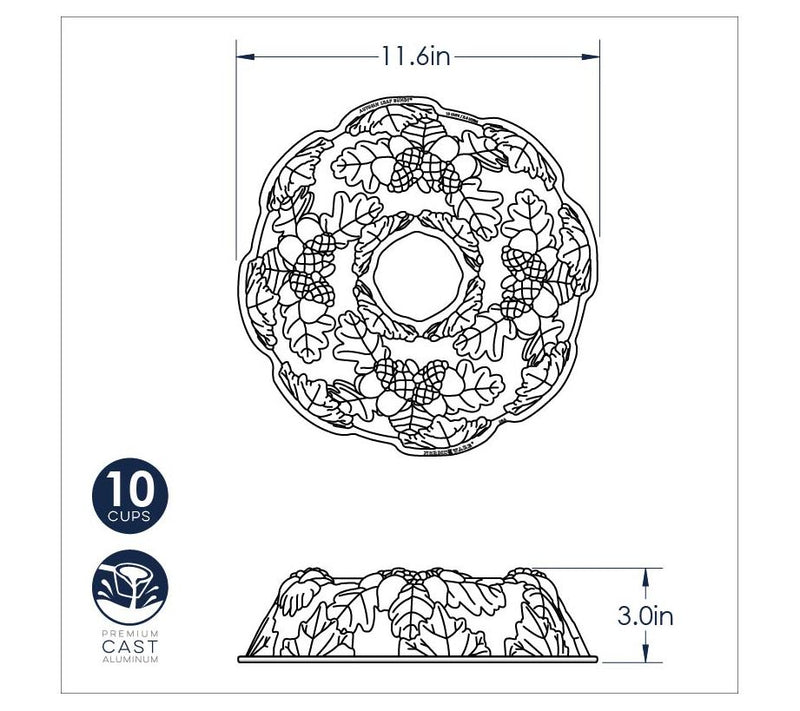Nordic Ware Autumn Wreath Bundt Pan — View 2