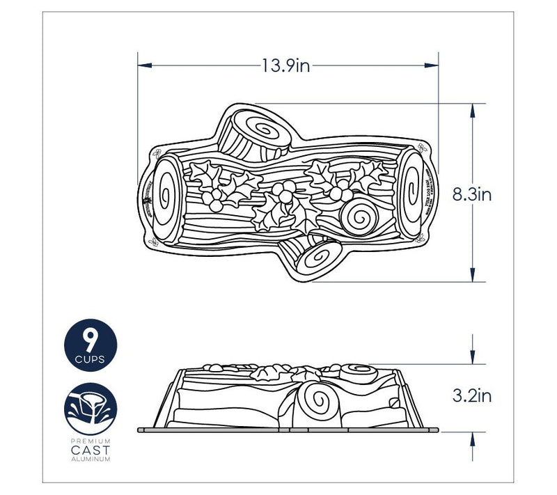 Nordic Ware Yule Log Bundt Pan — View 3