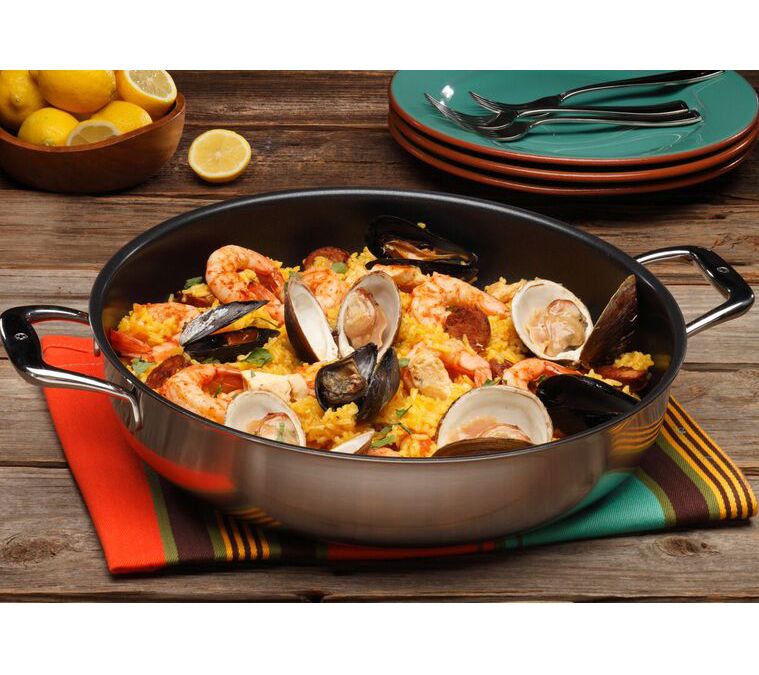 Swiss Diamond Nonstick Clad 12-1/2" Chef Pan w/Lid — View 2