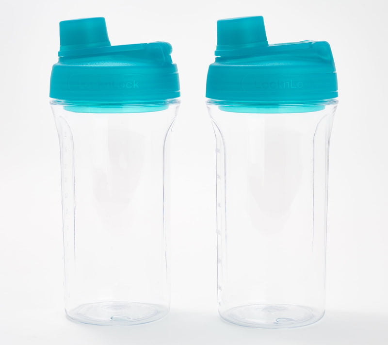 LocknLock Set of 2 Tritan Shaker Bottles w/ Locking Lids — Main view