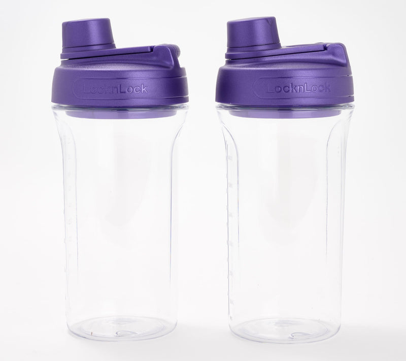 LocknLock Set of 2 Tritan Shaker Bottles w/ Locking Lids — View 9