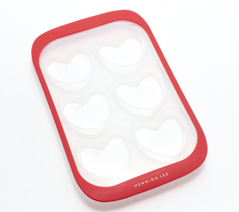 Henning Lee Look & Cook Silicone 6-Cup Heart Shaped Muffin Pan — Main view