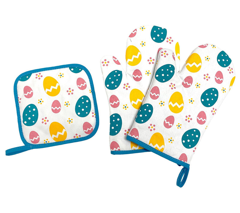 Temp-tations Set of (2) Oven Mitts and Trivet Set — View 5