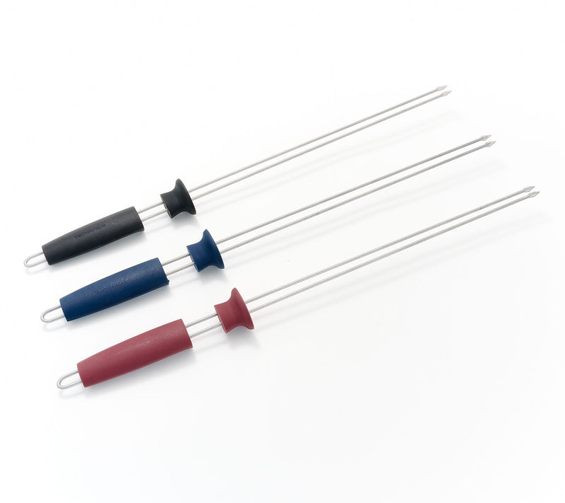 Technique Set of 3 Stainless Steel BBQ Skewers w/ Push-Off Slider — Main view