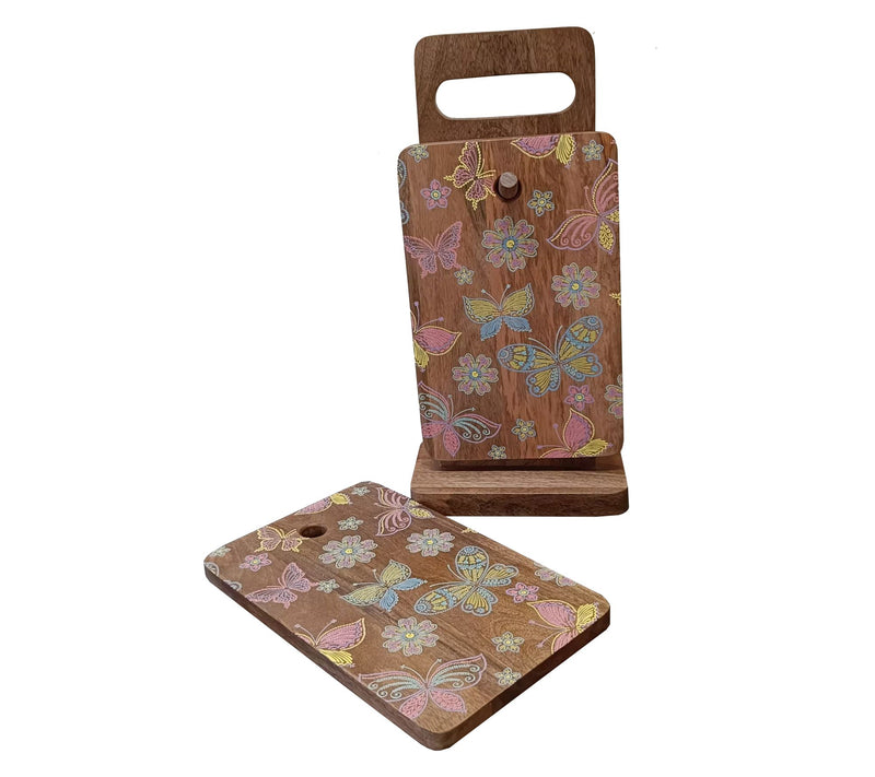 Temp-tations Seasonal (2) Wood Cutting Boards with Storage Stand — Main view