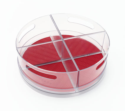 Cella L11.5" Low Wall Turntable w/ 4 w/ 4 Removeable Dividers& Liner