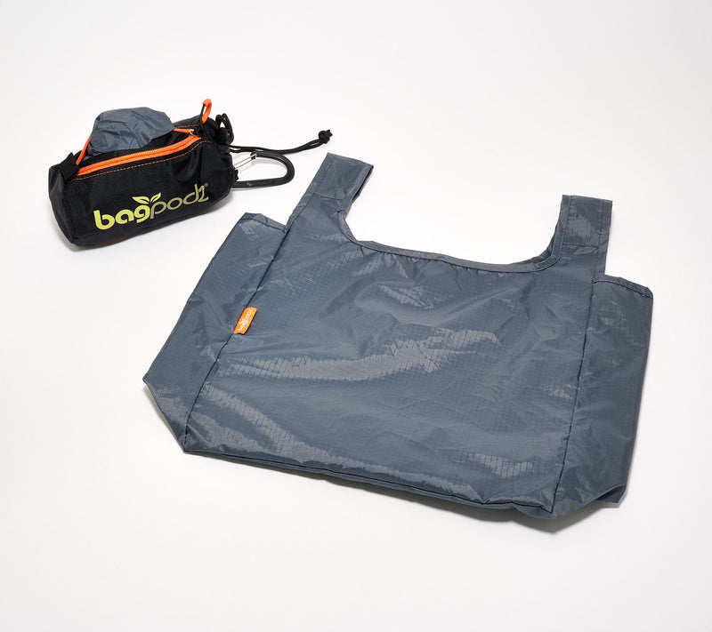 BagPodz Set of 6 Nylon Shopping Bags w/ Storage Pod & Clip — View 21