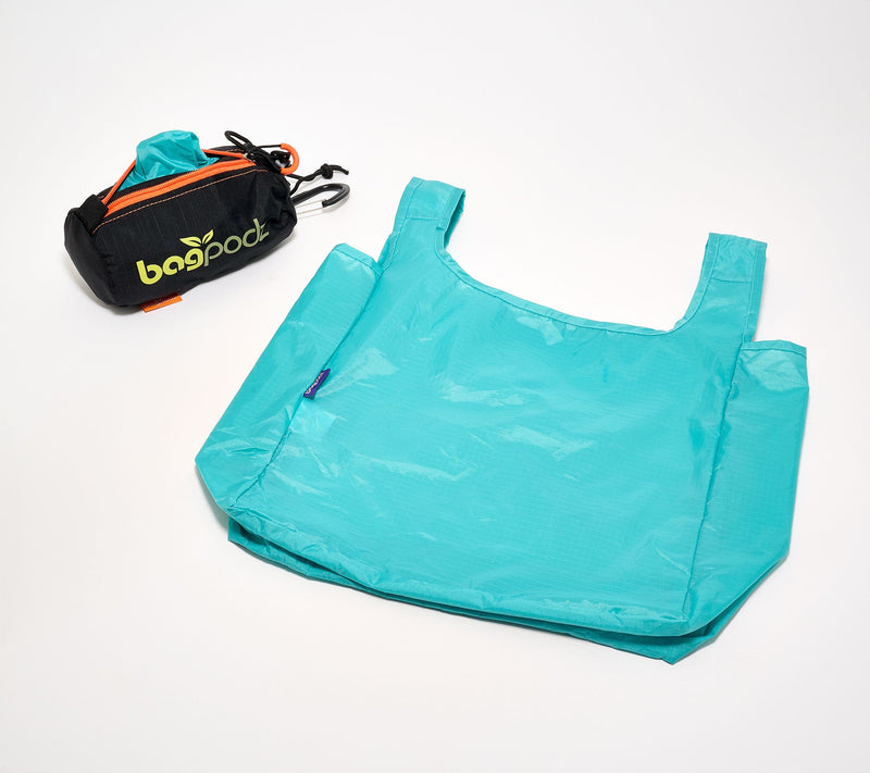 BagPodz Set of 6 Nylon Shopping Bags w/ Storage Pod & Clip — View 22