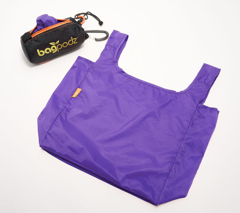 BagPodz Set of 6 Nylon Shopping Bags w/ Storage Pod & Clip — View 11