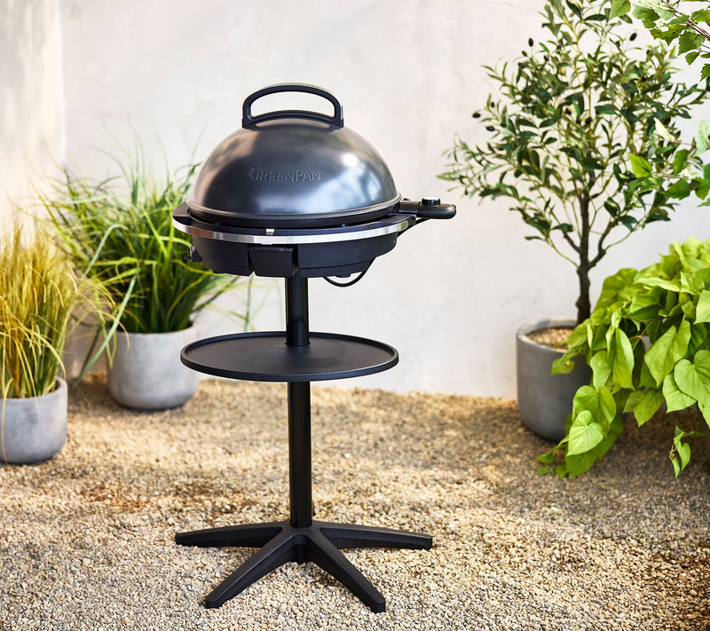 GreenPan 2-in-1 Portable Indoor/Outdoor Electric Grill w/Griddle Plate — View 10