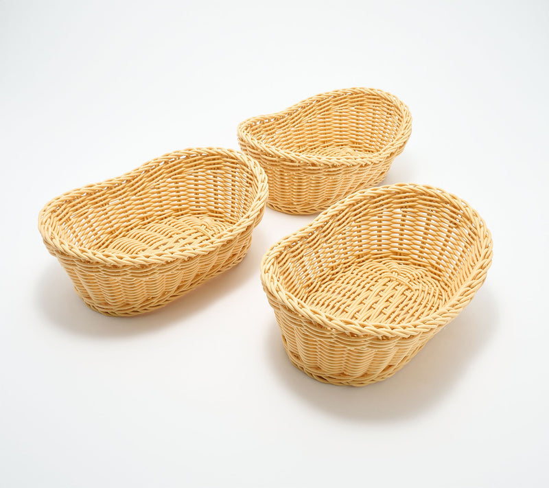 LocknLock Set of 3 Dishwasher Safe Oval Baskets — View 5