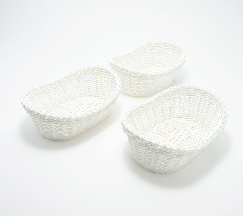 LocknLock Set of 3 Dishwasher Safe Oval Baskets — View 7
