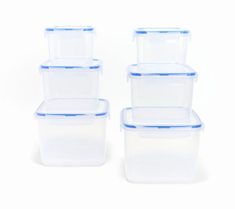 LocknLock 6-Pc Nestable Colored Body Square Storage Set — View 9