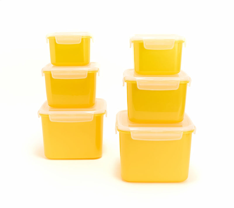 LocknLock 6-Pc Nestable Colored Body Square Storage Set — View 10