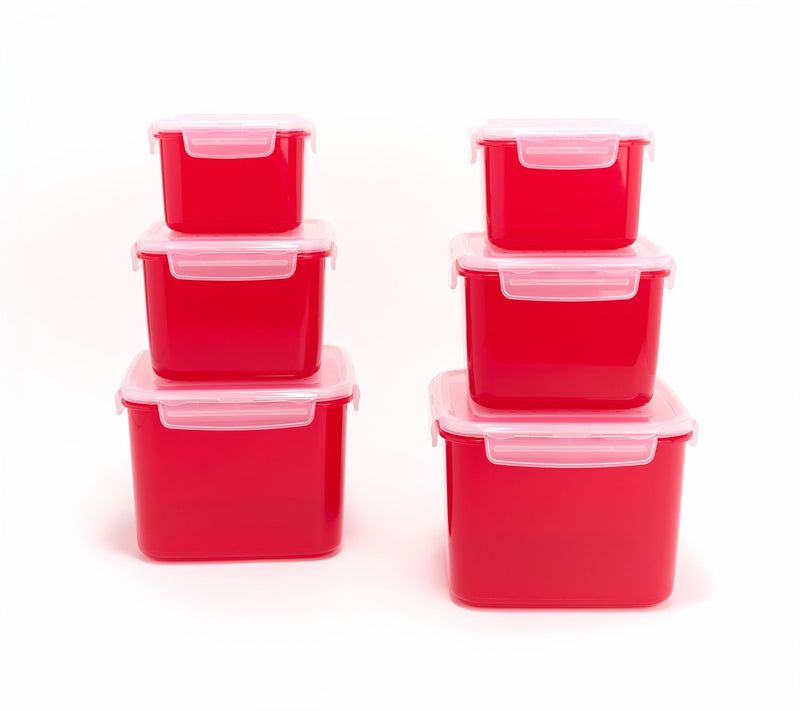 LocknLock 6-Pc Nestable Colored Body Square Storage Set — View 11