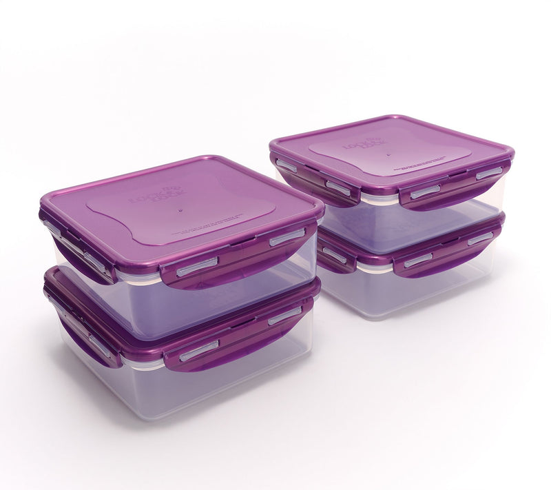 LocknLock Set of (4) 5-Cup Square Containers — View 9