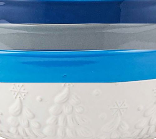 Temp-tations Seasonal Set of (3) Ceramic Nesting Bowls — View 2