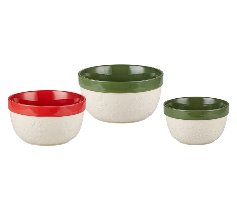 Temp-tations Seasonal Set of (3) Ceramic Nesting Bowls — View 10