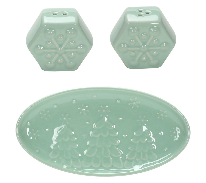 Temp-tations Seasonal Salt and Pepper Set with Plate — View 7