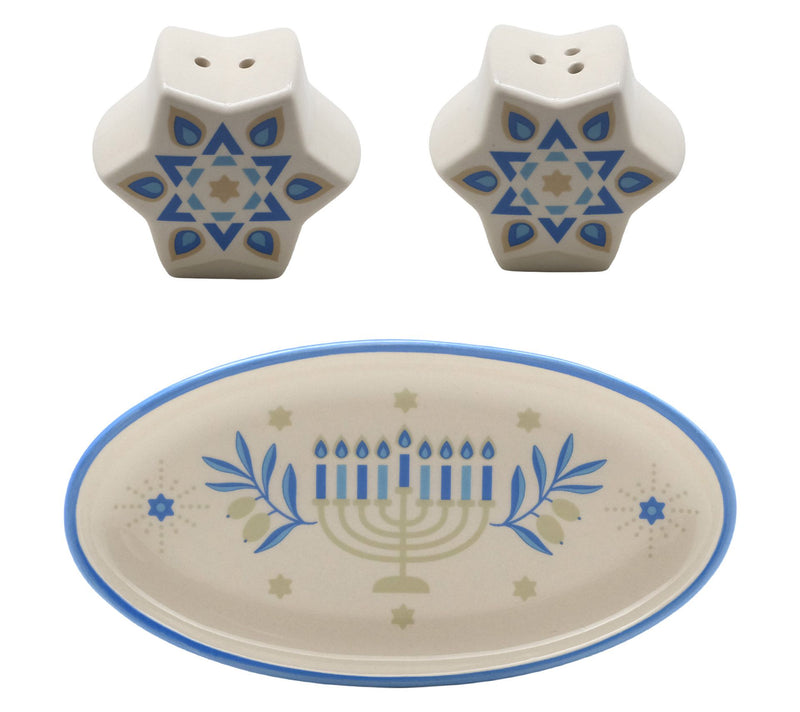 Temp-tations Seasonal Salt and Pepper Set with Plate — View 8