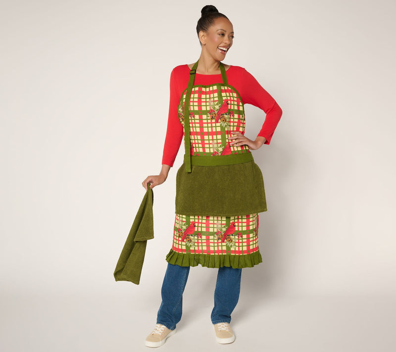 Temp-tations Special Edition Apron with 2 Dish Towels — View 3