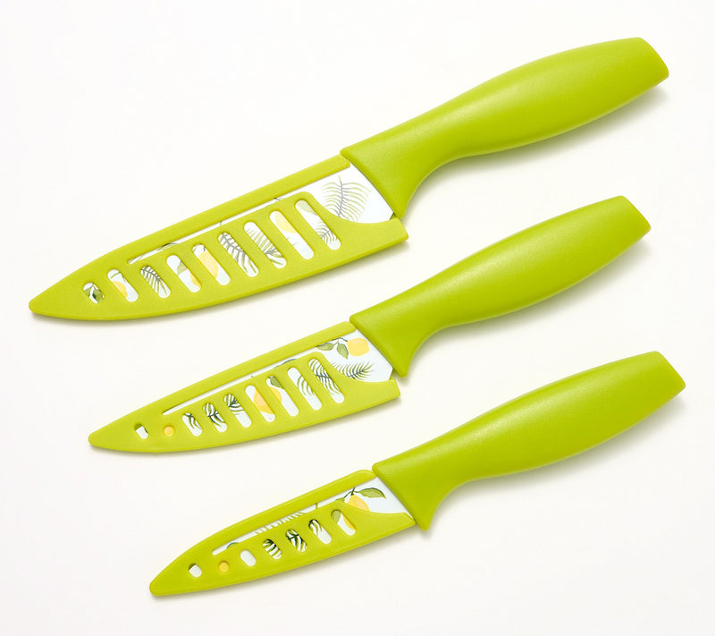 Temp-tations Set of (3) 6", 4", 3.5" Fruit Knives — View 2