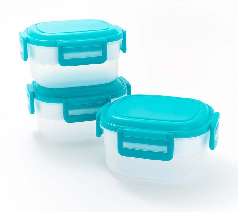 LocknLock Set of 3 Bento Box Containers w/ Ice Pack Insert — Main view
