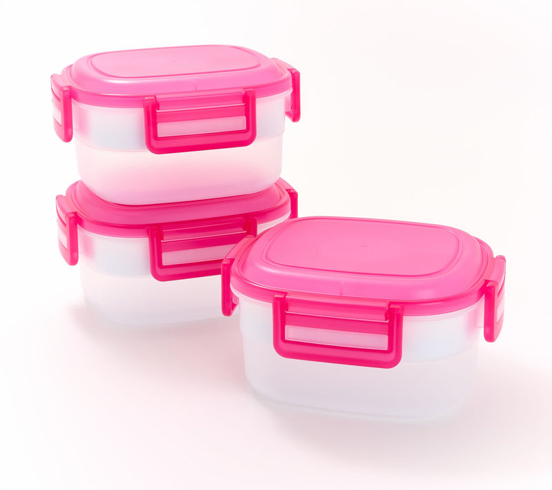 LocknLock Set of 3 Bento Box Containers w/ Ice Pack Insert — View 9