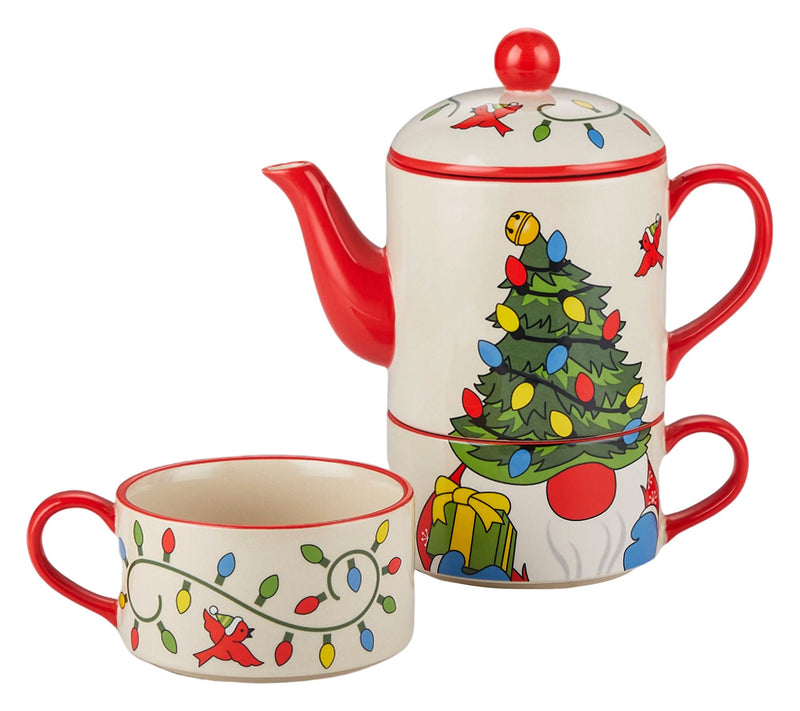 Temp-tations Special Edition Tea for Two Set with 2 Mugs & 20-oz Teapot — View 7