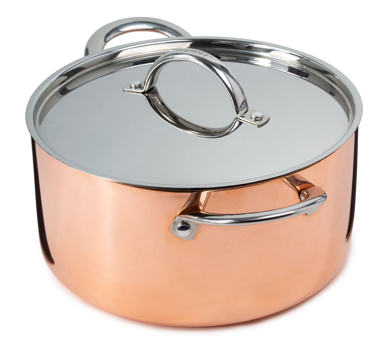 BergHOFF Vintage 5pc Tri-Ply Copper Cookware Set with Lids — View 5