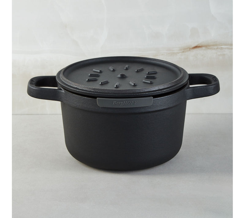 BergHOFF Leo Graphite 4pc Cast Iron Stockpot Set, 3.2qt & 5qt — View 4