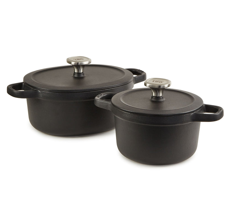 BergHOFF Leo Graphite 4pc Cast Iron Stockpot Set, 3.2qt & 5qt — Main view