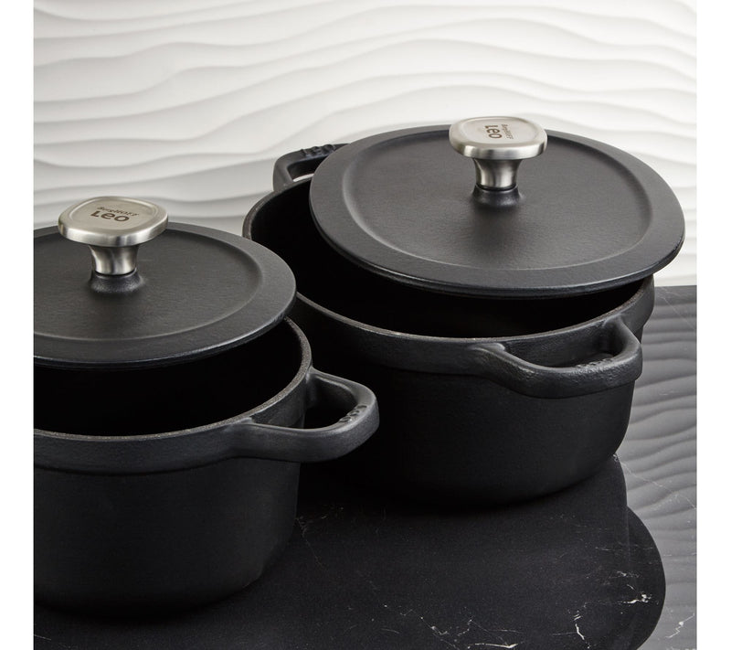 BergHOFF Leo Graphite 4pc Cast Iron Stockpot Set, 3.2qt & 5qt — View 2