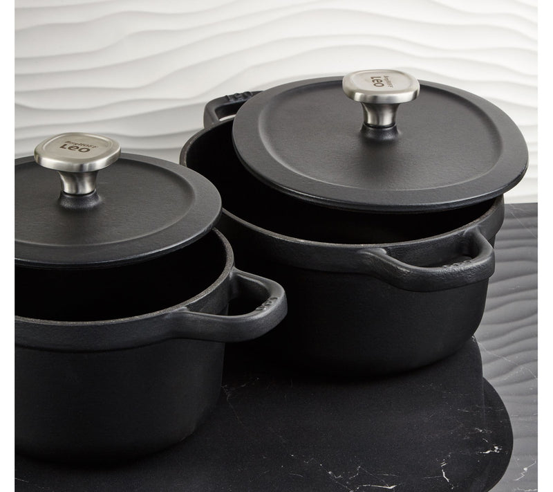 BergHOFF Leo Graphite 4pc Cast Iron Cookware Set, 3.2qt & 6qt — View 2