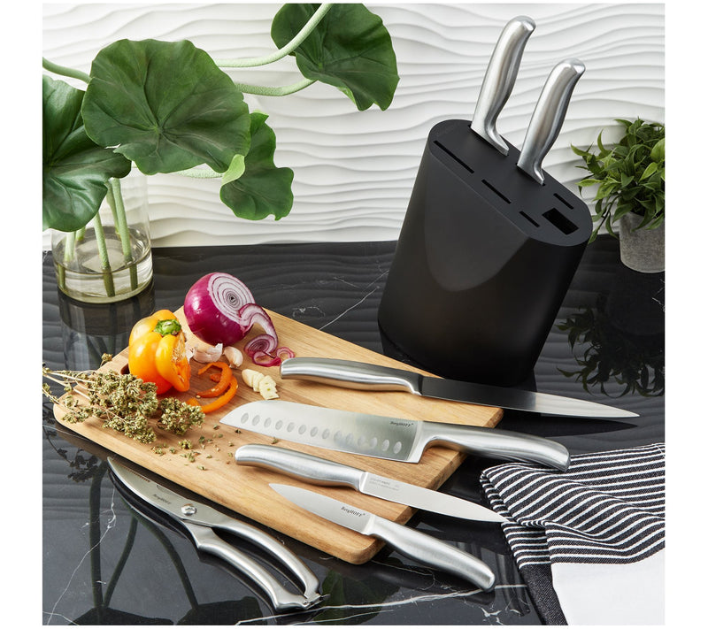 BergHOFF DiNA Frame 8pc Stainless Steel Knife Block Set — View 2