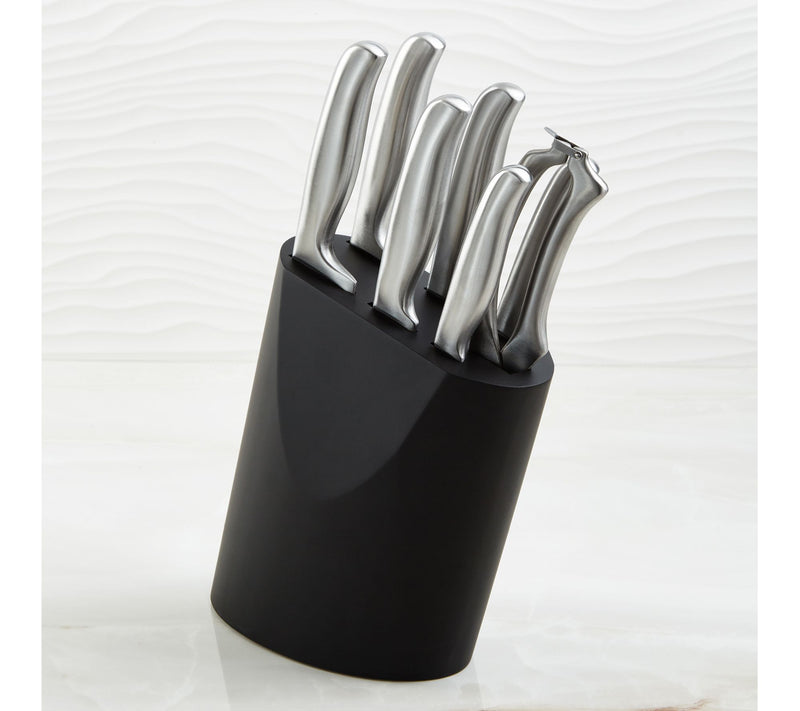 BergHOFF DiNA Frame 8pc Stainless Steel Knife Block Set — View 8