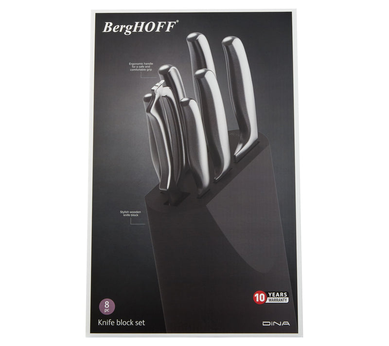 BergHOFF DiNA Frame 8pc Stainless Steel Knife Block Set — View 6