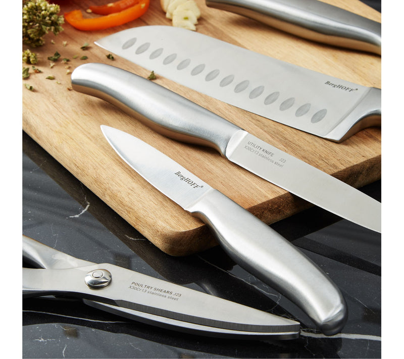 BergHOFF DiNA Frame 8pc Stainless Steel Knife Block Set — View 3