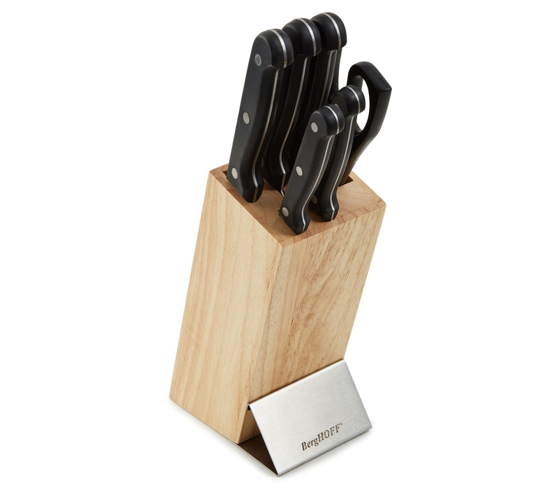 BergHOFF DiNA Pica 7pc Stainless Steel Knife Block Set — Main view