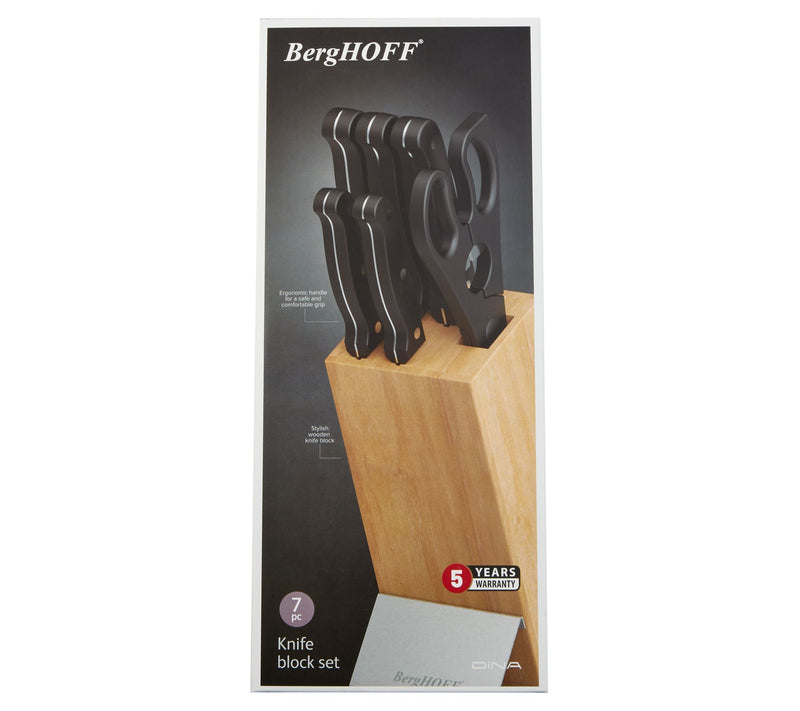 BergHOFF DiNA Pica 7pc Stainless Steel Knife Block Set — View 7