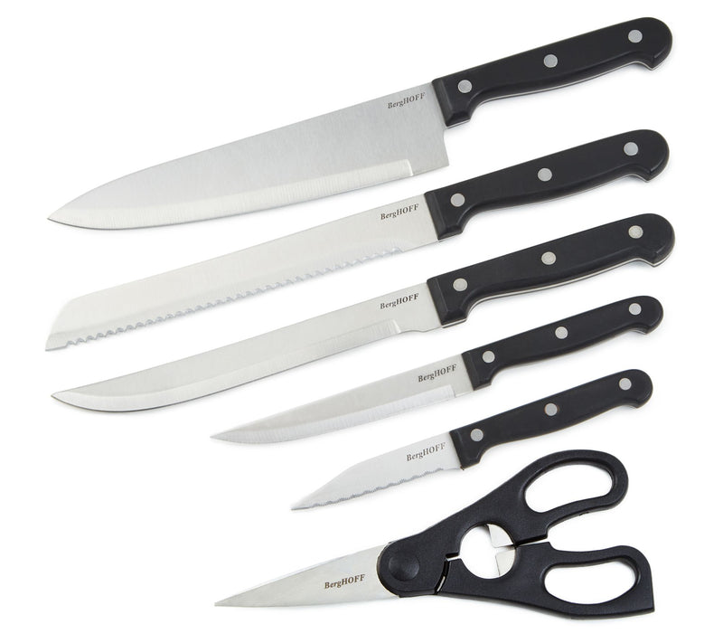 BergHOFF DiNA Pica 7pc Stainless Steel Knife Block Set — View 2