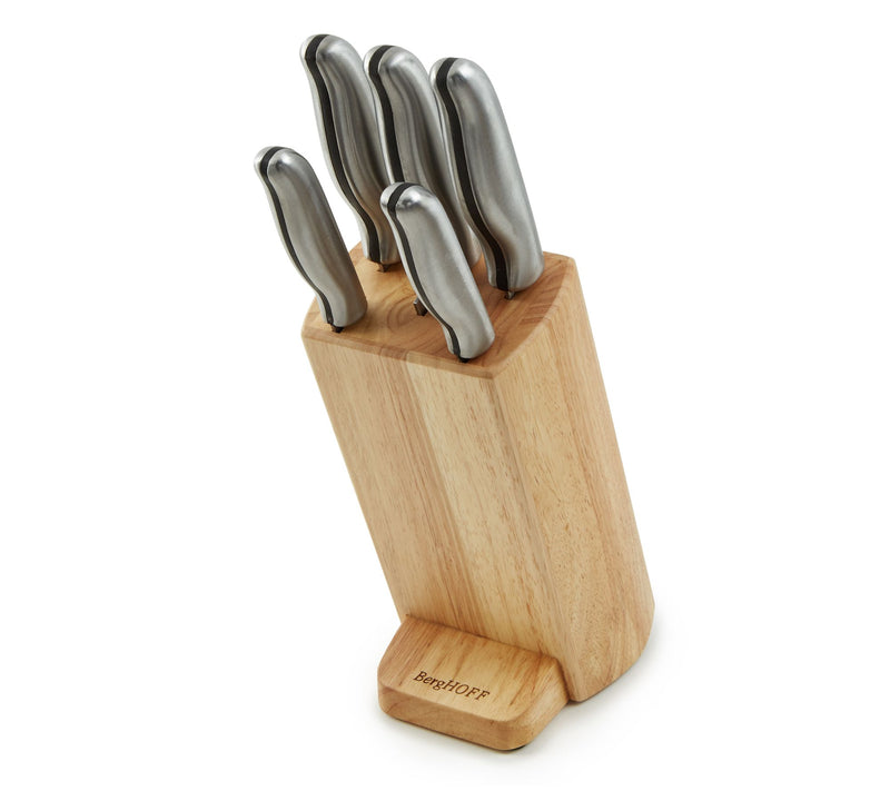 BergHOFF DiNA Entity 6pc Stainless Steel KnifeBlock Set — Main view