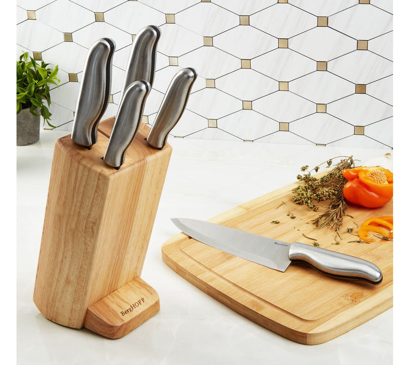 BergHOFF DiNA Entity 6pc Stainless Steel KnifeBlock Set — View 3