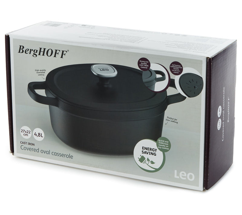 BergHOFF Graphite Enameled Cast Iron Oval Stockpot 10.75", 5qt — View 7