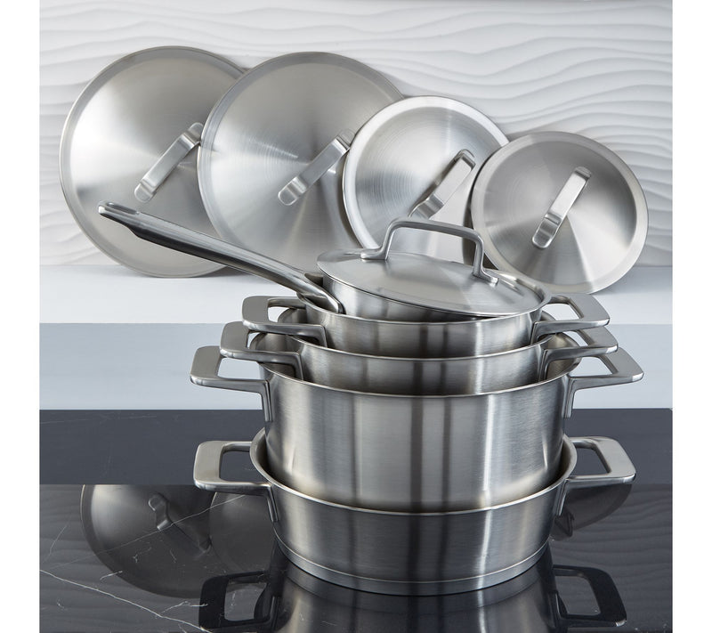 BergHOFF Meta 10pc Recycled 18/10 Stainless Steel Cookware Set — View 7